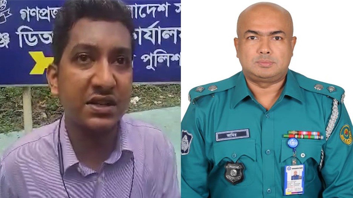 ‘ফ্যাসিস্ট’ ট্যাগ দিয়ে থানায় আটকে সাংবাদিককে মারধর করলেন ডিসি